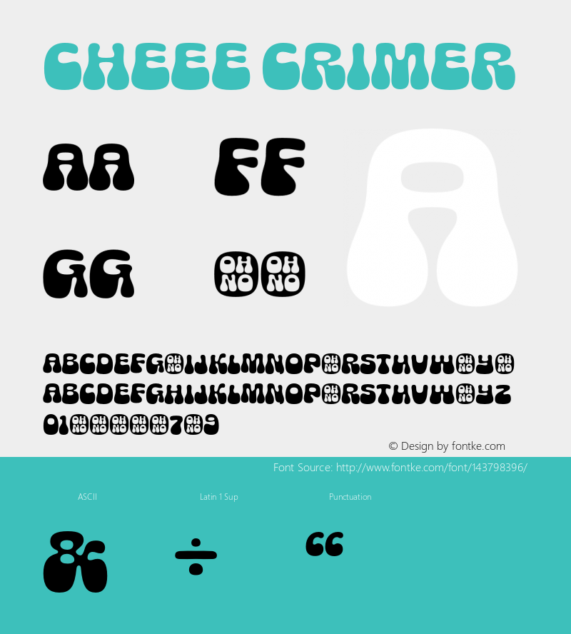 CZMABB+Cheee-Crimer Version 1.3 Font Sample