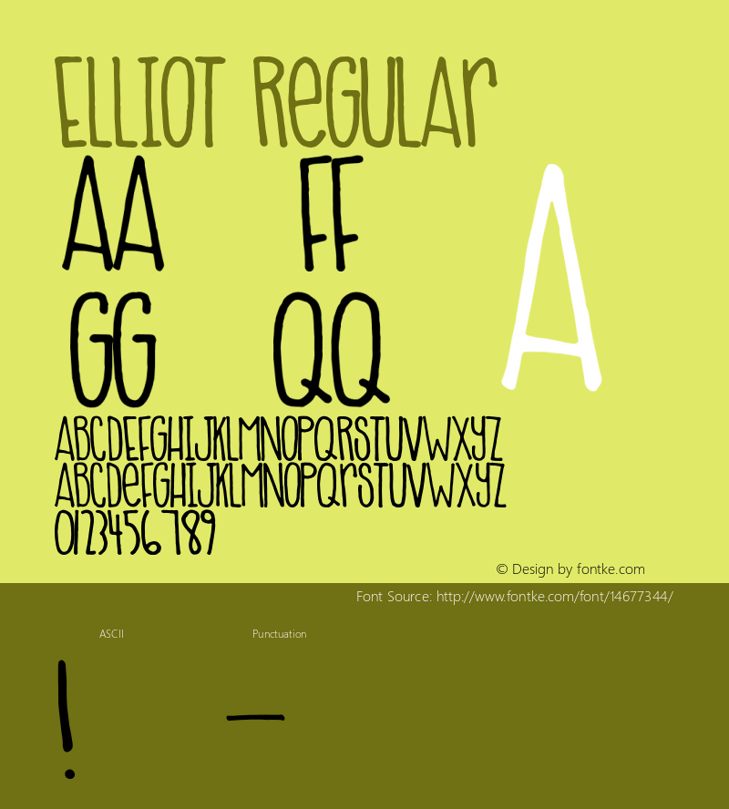 Elliot Regular Version 1.00 2014 Font Sample