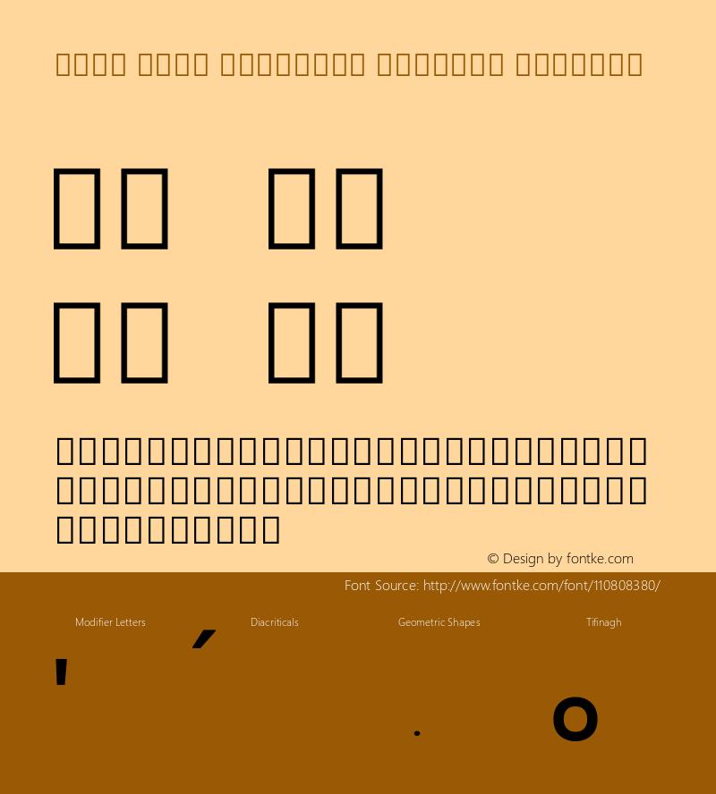 Noto Sans Tifinagh Azawagh Regular Version 2.002; ttfautohint (v1.8.2) Font Sample