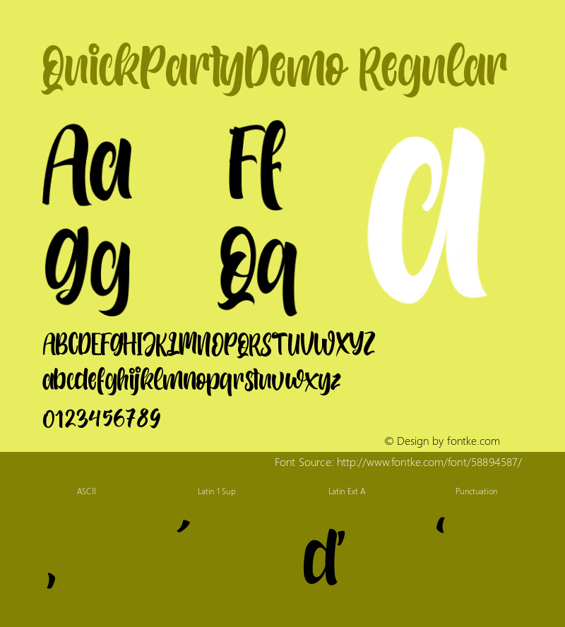 QuickPartyDemo Version 1.001;Fontself Maker 3.5.1 Font Sample