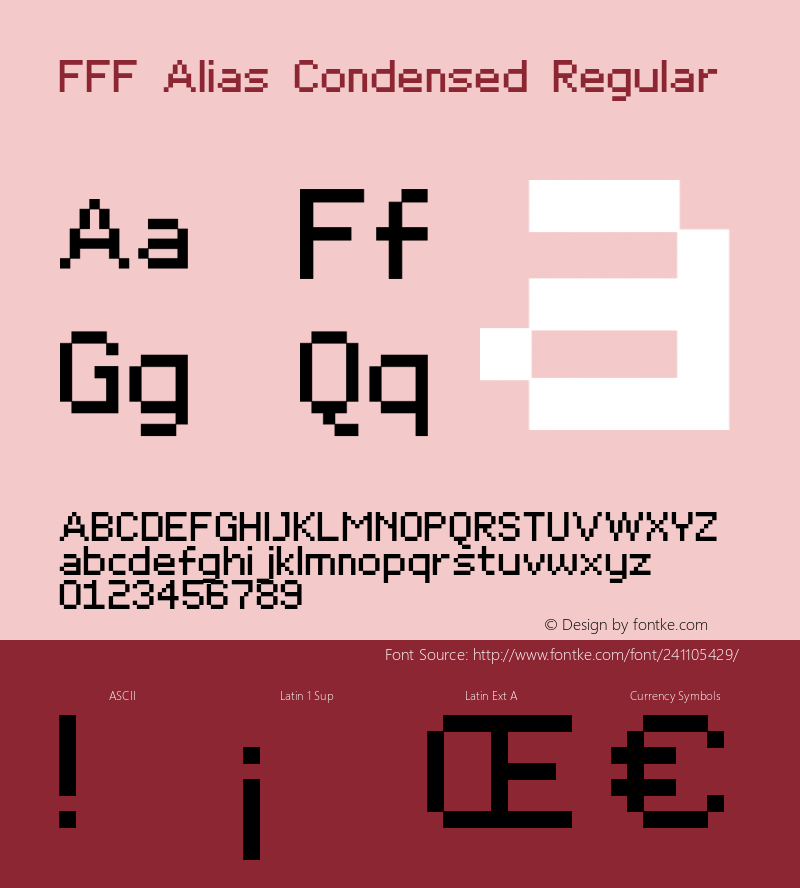 FFFAliasCondensed Version 001.001图片样张