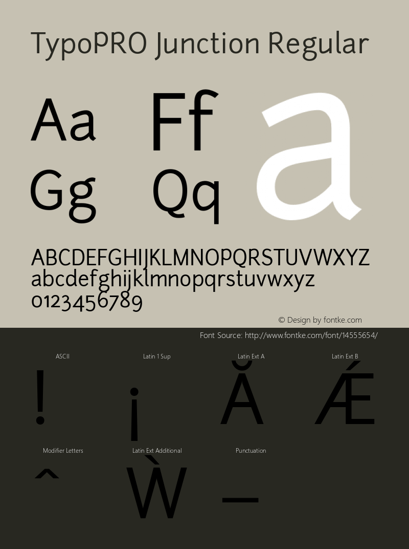 TypoPRO Junction Regular Version 1.056 Font Sample