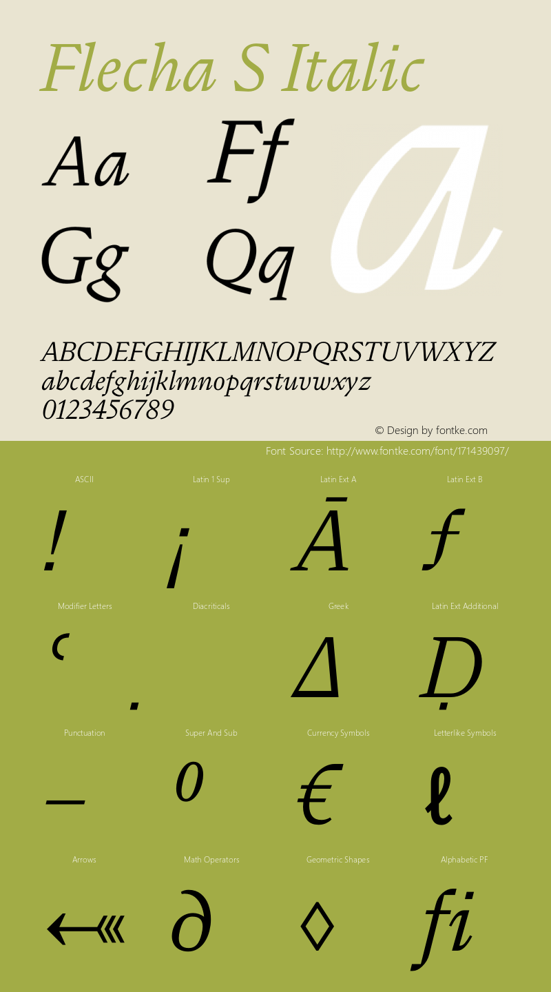 Flecha S Italic Version 2.001图片样张