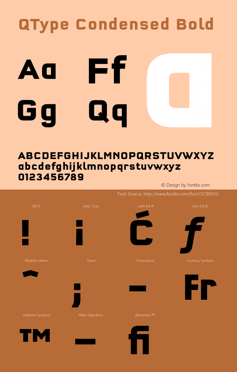 QType Condensed Bold Version 1.000;PS 001.001;hotconv 1.0.56 Font Sample