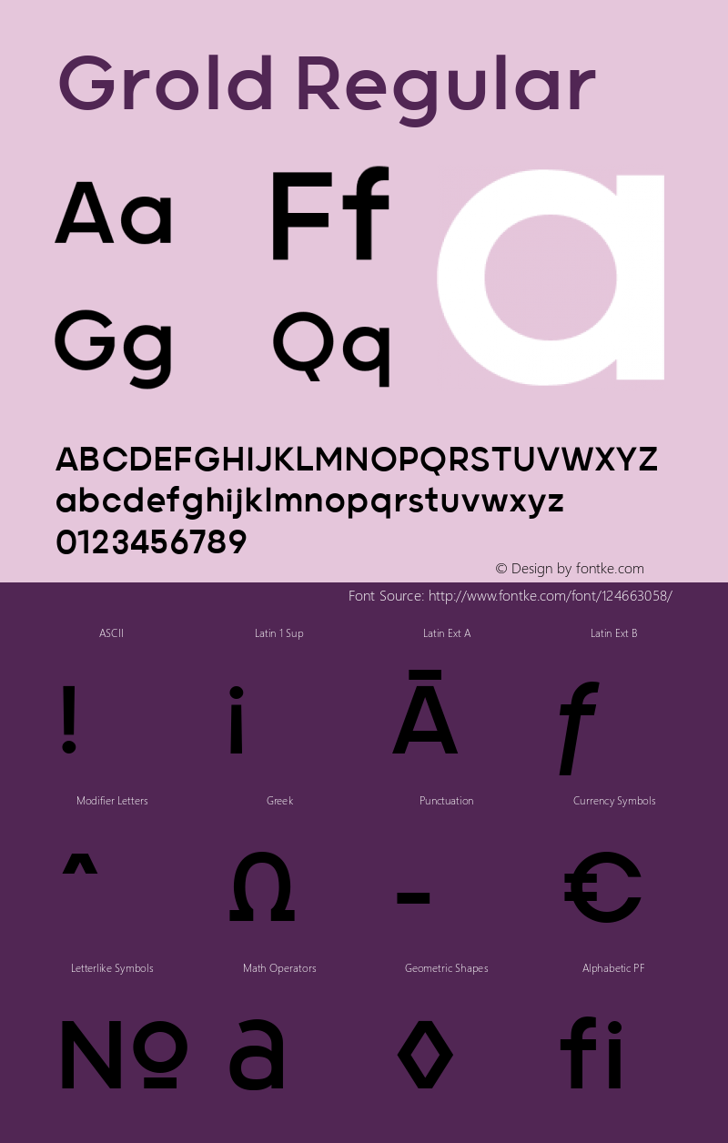 Grold 1.000 Font Sample