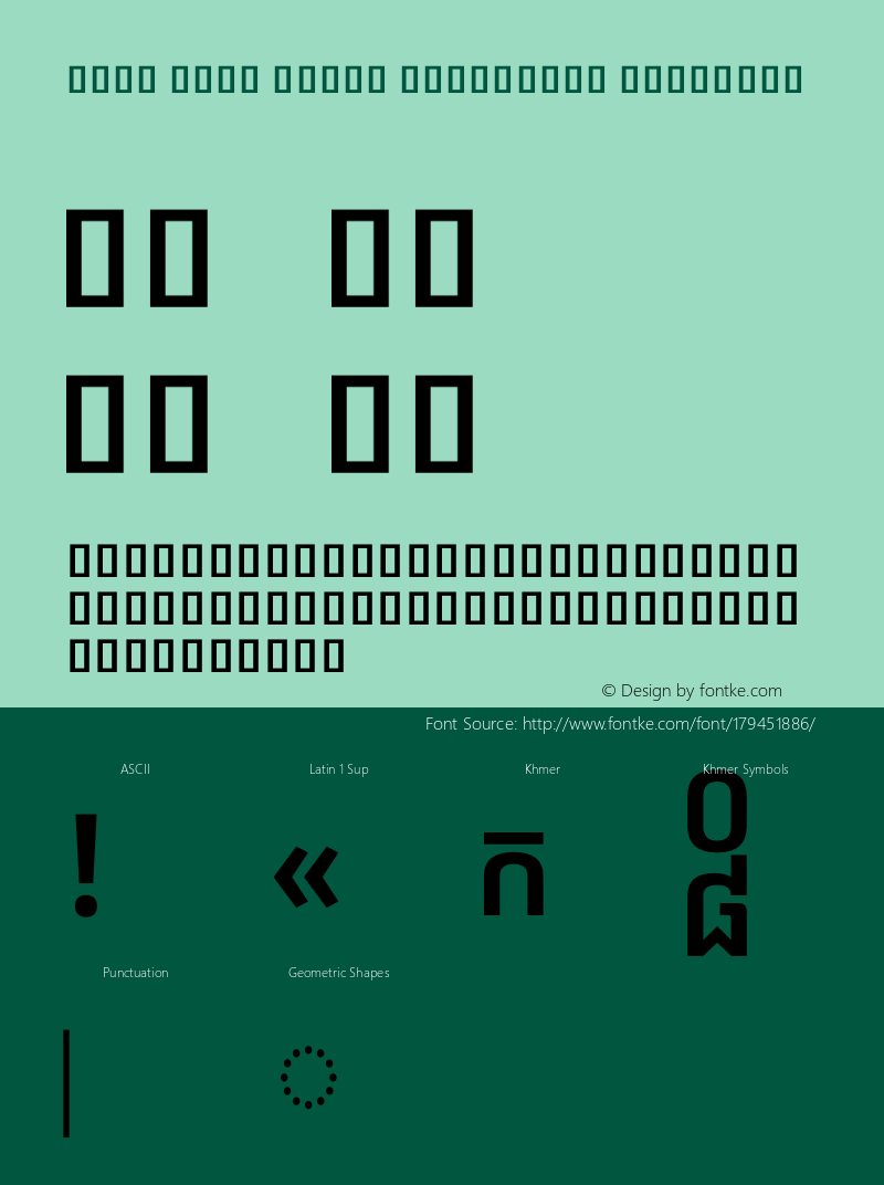 Noto Sans Khmer Condensed SemiBold Version 2.001图片样张