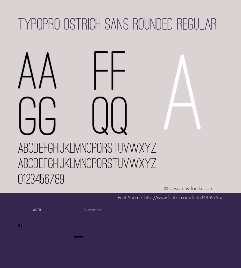 TypoPRO Ostrich Sans Rounded Regular Version 1.001;PS 001.001;hotconv 1.0.70;makeotf.lib2.5.58329 Font Sample