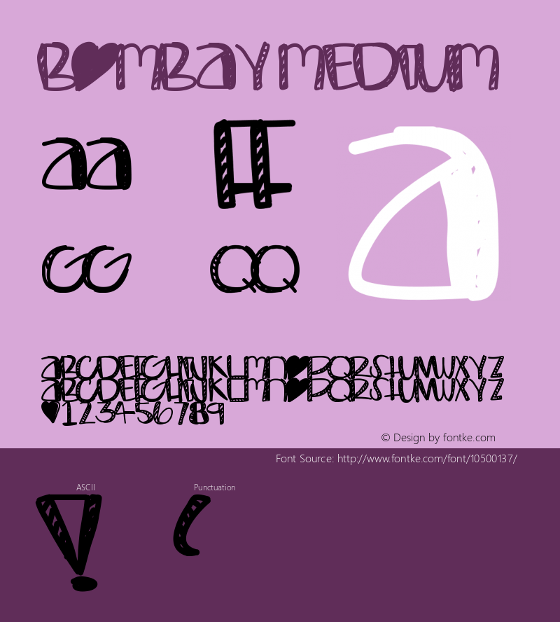 Bombay Medium Version 001.000 Font Sample