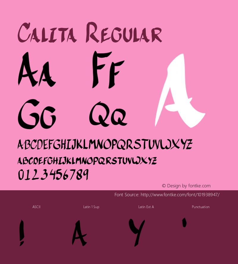 Calita Version 1.003;Fontself Maker 3.5.4 Font Sample