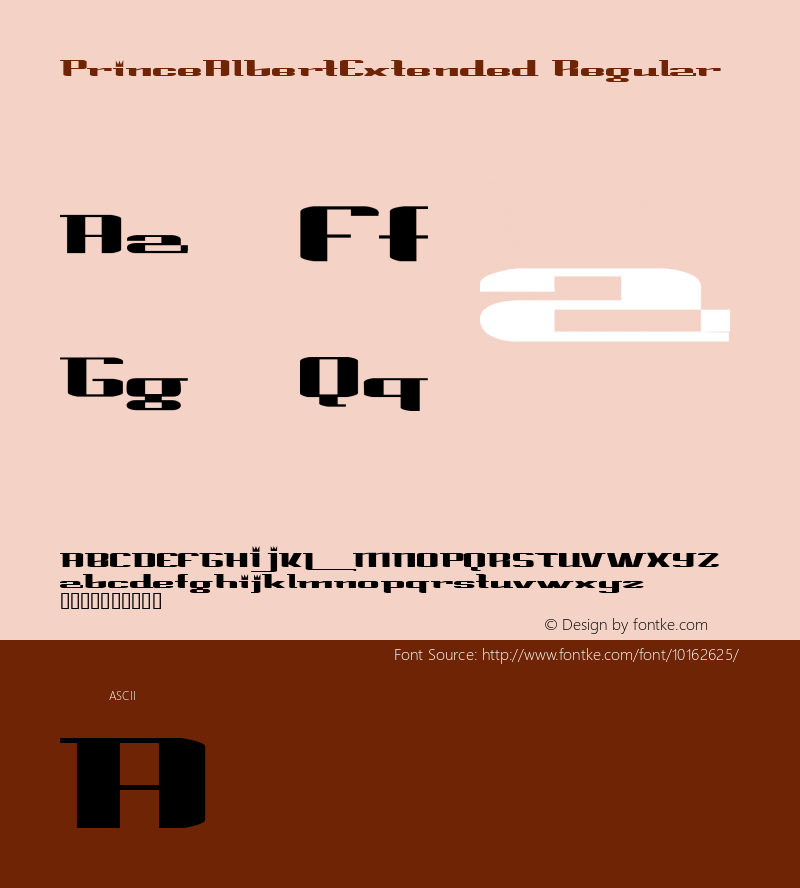 PrinceAlbertExtended Regular Rev. 003.000 Font Sample