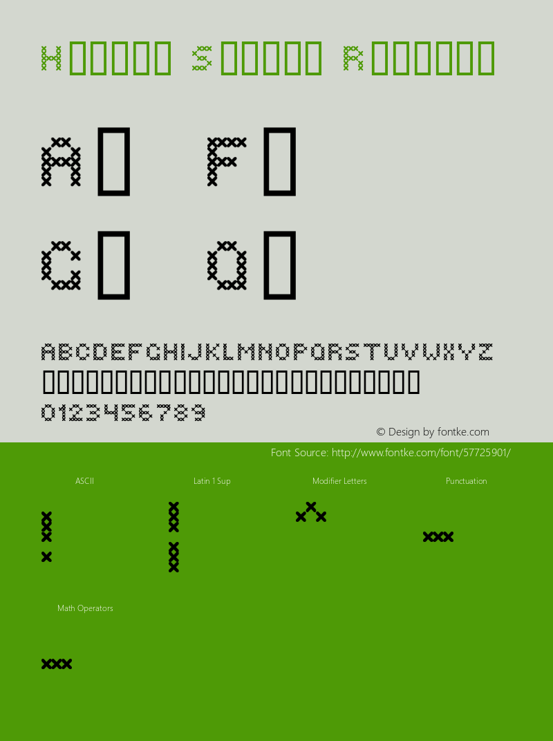 Hovden Stitch Macromedia Fontographer 4.1.5 03‐08‐25 Font Sample