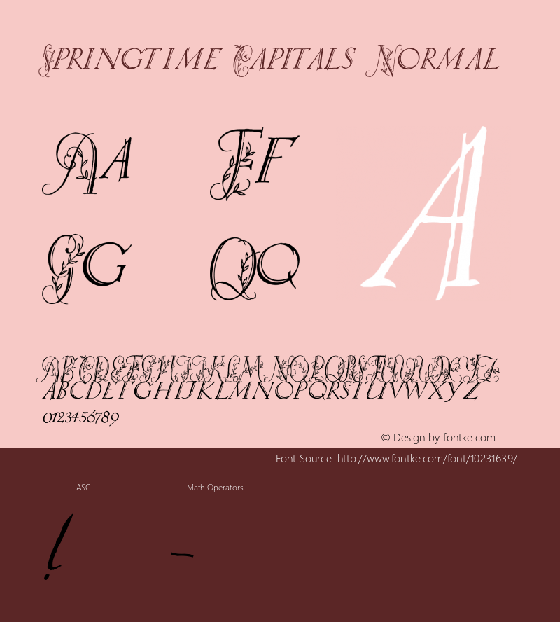 Springtime Capitals Normal 001.001 Font Sample