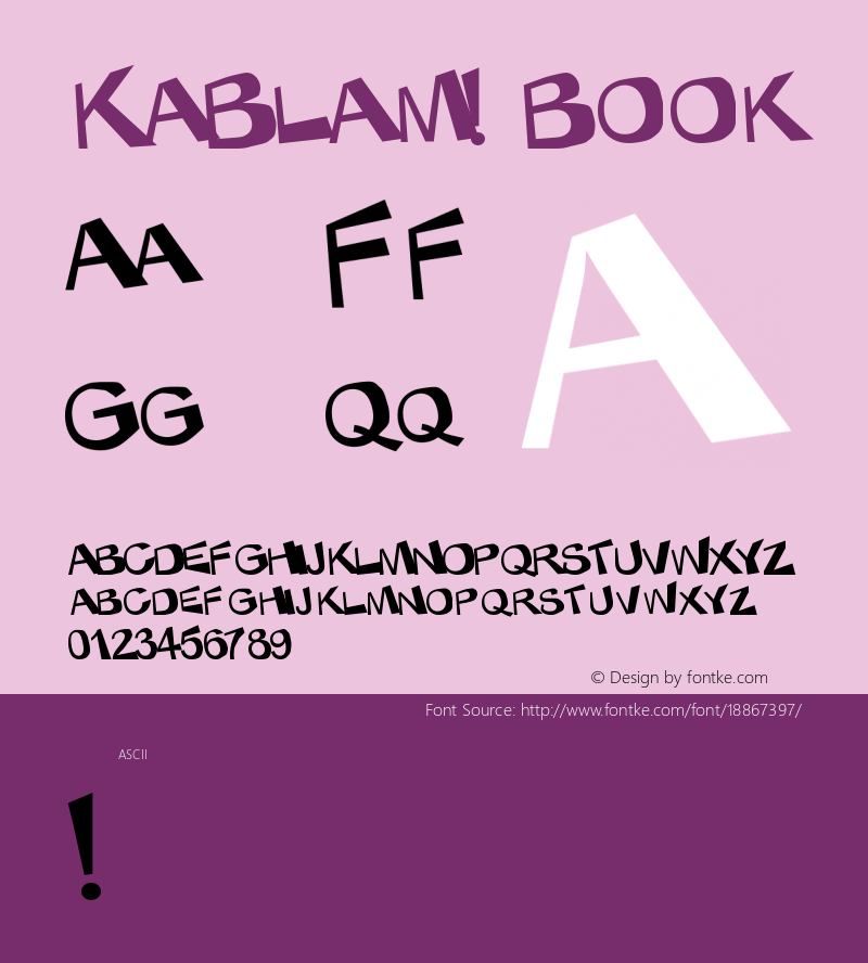 KaBlam! Book Version Total Distortion Font Sample