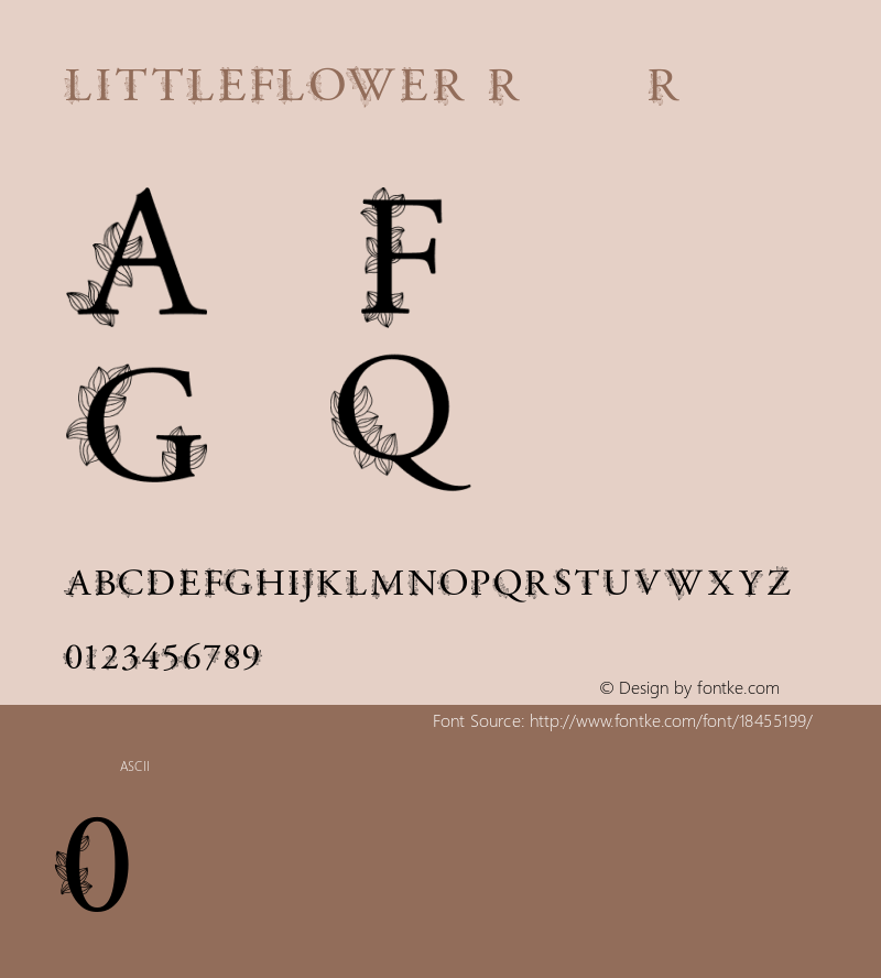 LITTLEFLOWER Regular Regular Unknown Font Sample
