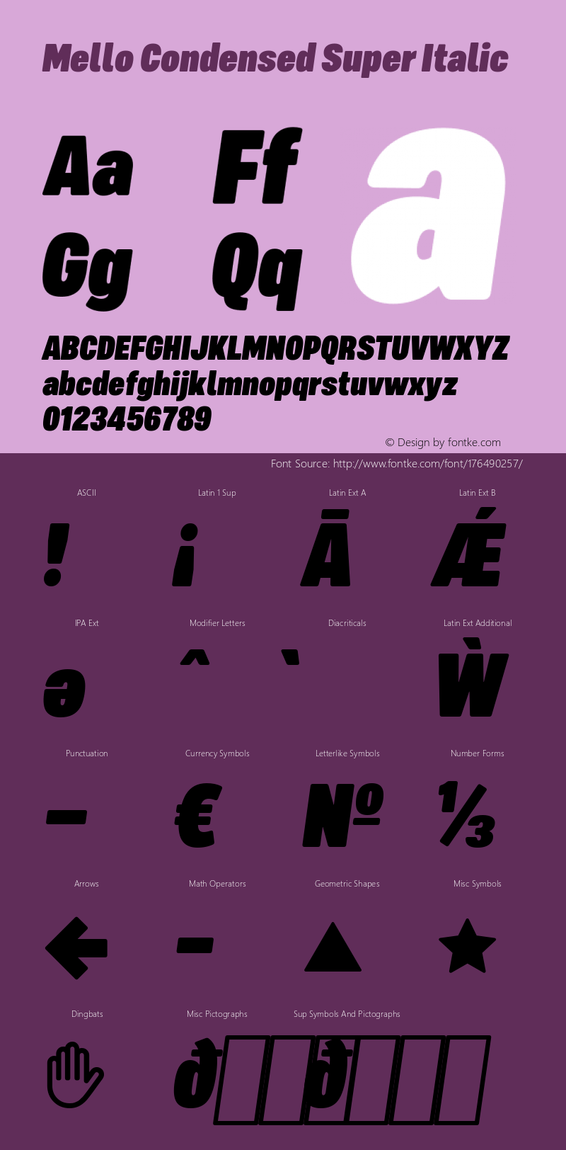 Mello Condensed Super Italic 1.000图片样张