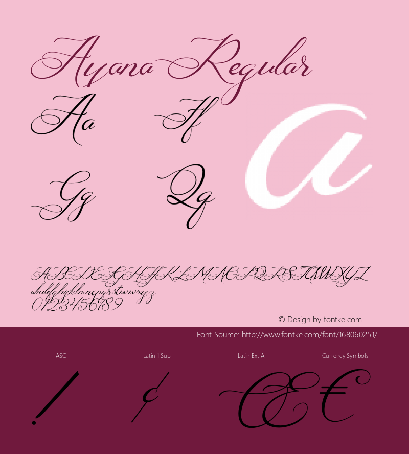 Ayana Version 1.002;Fontself Maker 3.1.1图片样张