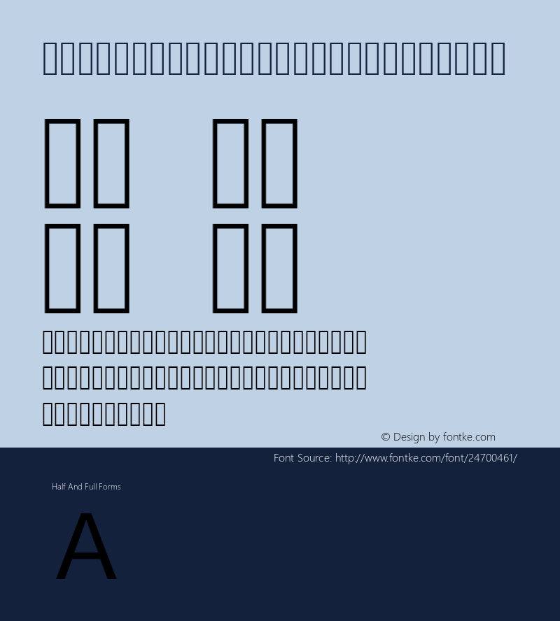  Regular-Alphabetic Version 1.0 Font Sample