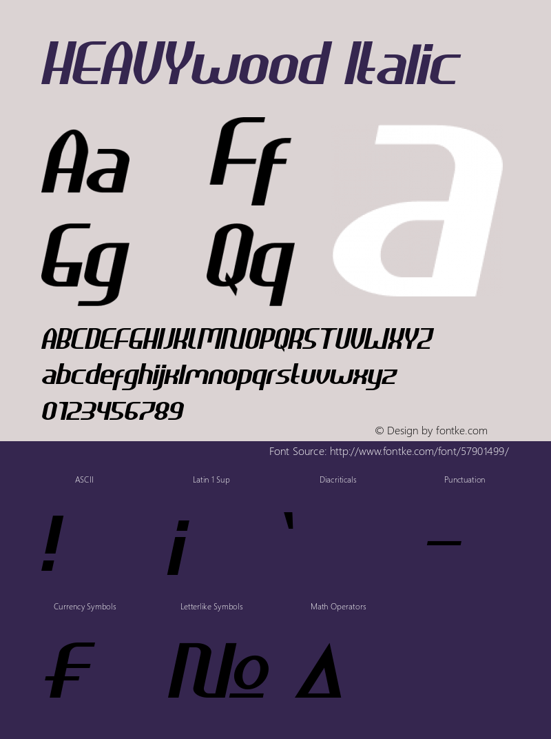 HEAVYwood Italic Version 1.00;November 21, 2019;FontCreator 12.0.0.2535 64-bit Font Sample