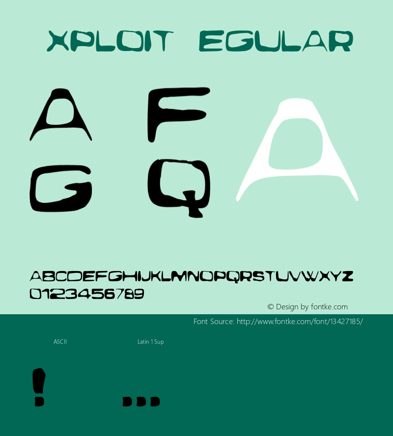 Exploit Regular Unknown Font Sample