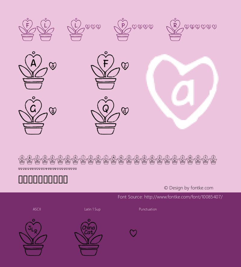 FL Love Plant Regular Macromedia Fontographer 4.1 2/8/01 Font Sample