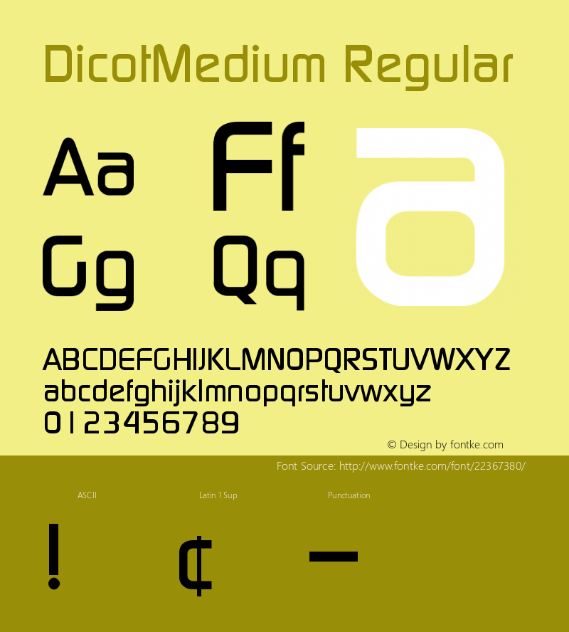 DicotMedium 001.001 Font Sample