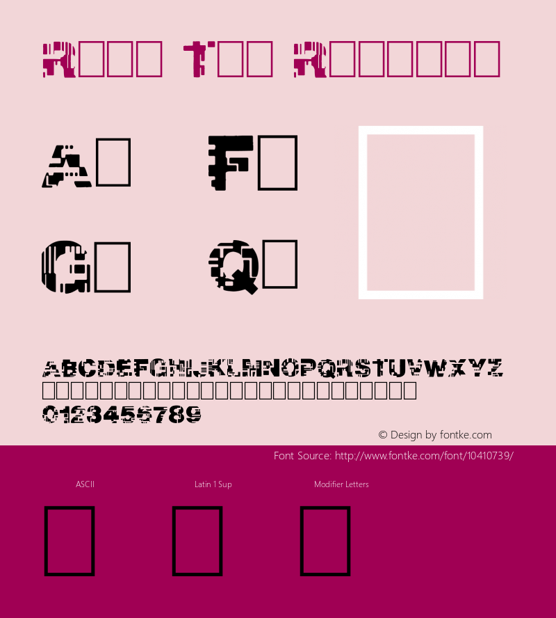 Real Tek Regular Version 1.00 December 15, 2010, initial release Font Sample