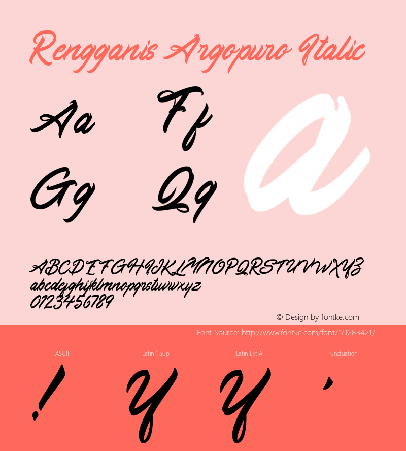 RengganisArgopuro-Regular Version 1.000图片样张