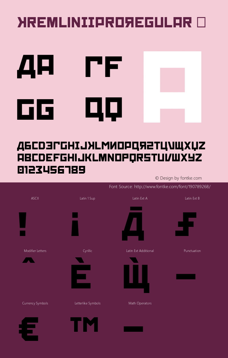 ☞KremlinIIProRegular Version 12.000;com.myfonts.easy.cheapprofonts.kremlin-ii-pro.regular.wfkit2.version.4aFr图片样张