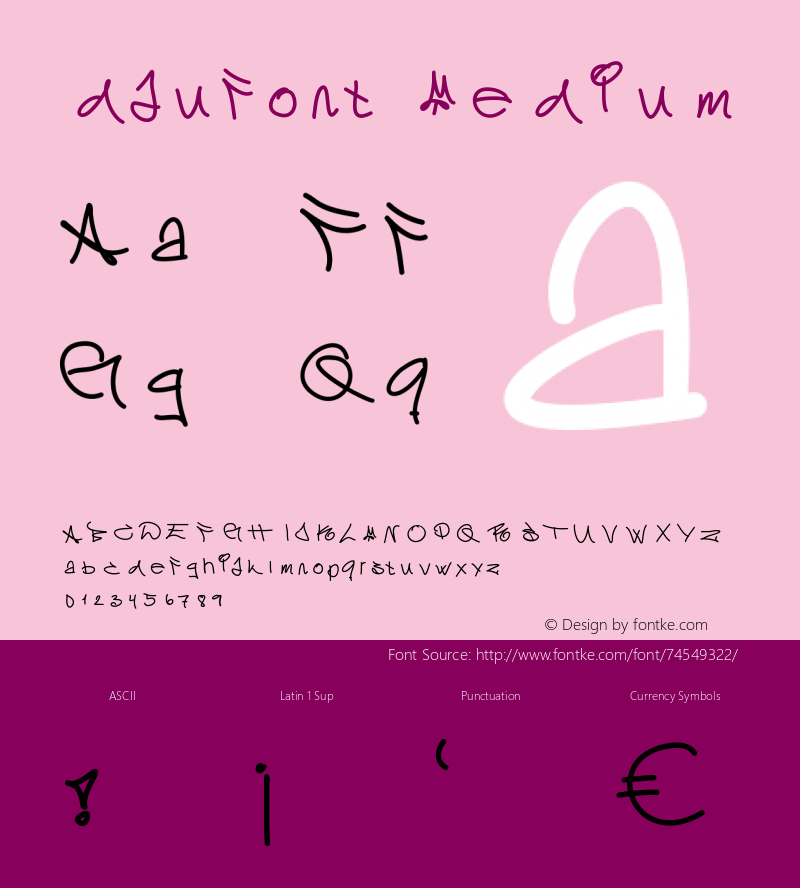 djufont Version 001.000 Font Sample