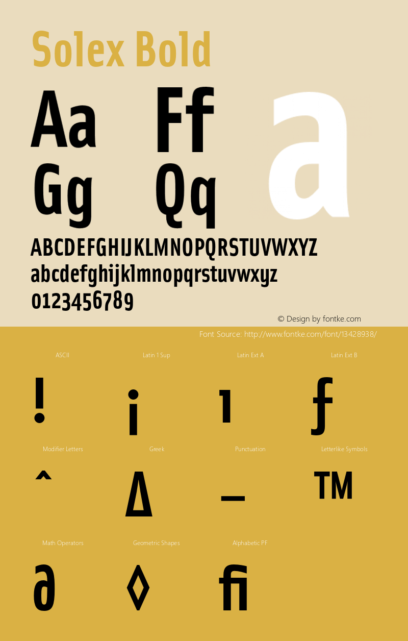 Solex Bold 001.000 Font Sample