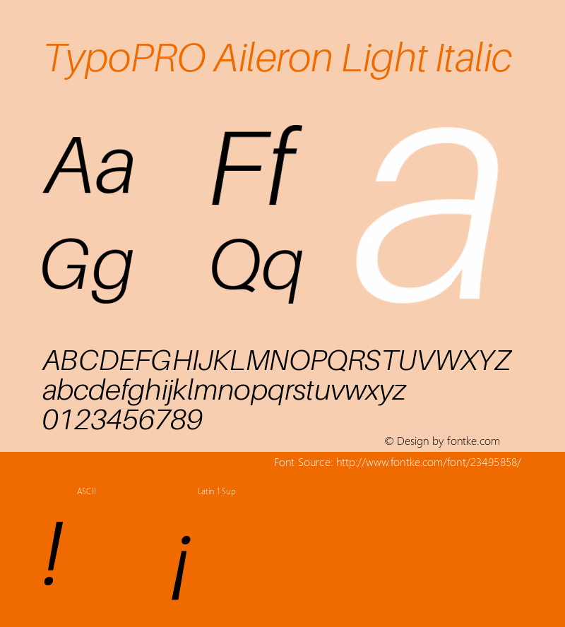 TypoPRO Aileron Light Italic Version 1.102;PS 001.102;hotconv 1.0.70;makeotf.lib2.5.58329 Font Sample