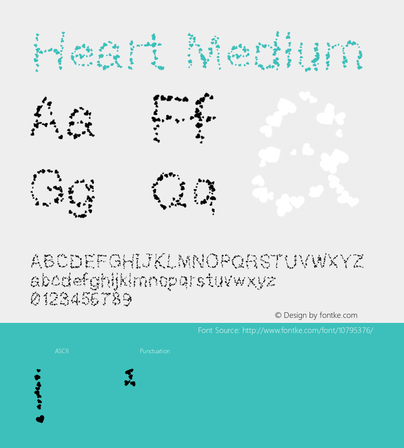Heart Medium Version 001.000 Font Sample