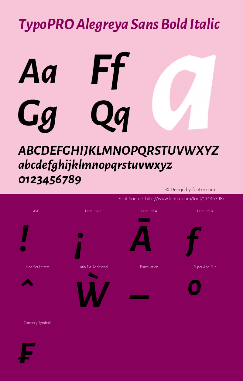 TypoPRO Alegreya Sans Bold Italic Version 1.000;PS 001.000;hotconv 1.0.70;makeotf.lib2.5.58329 DEVELOPMENT Font Sample