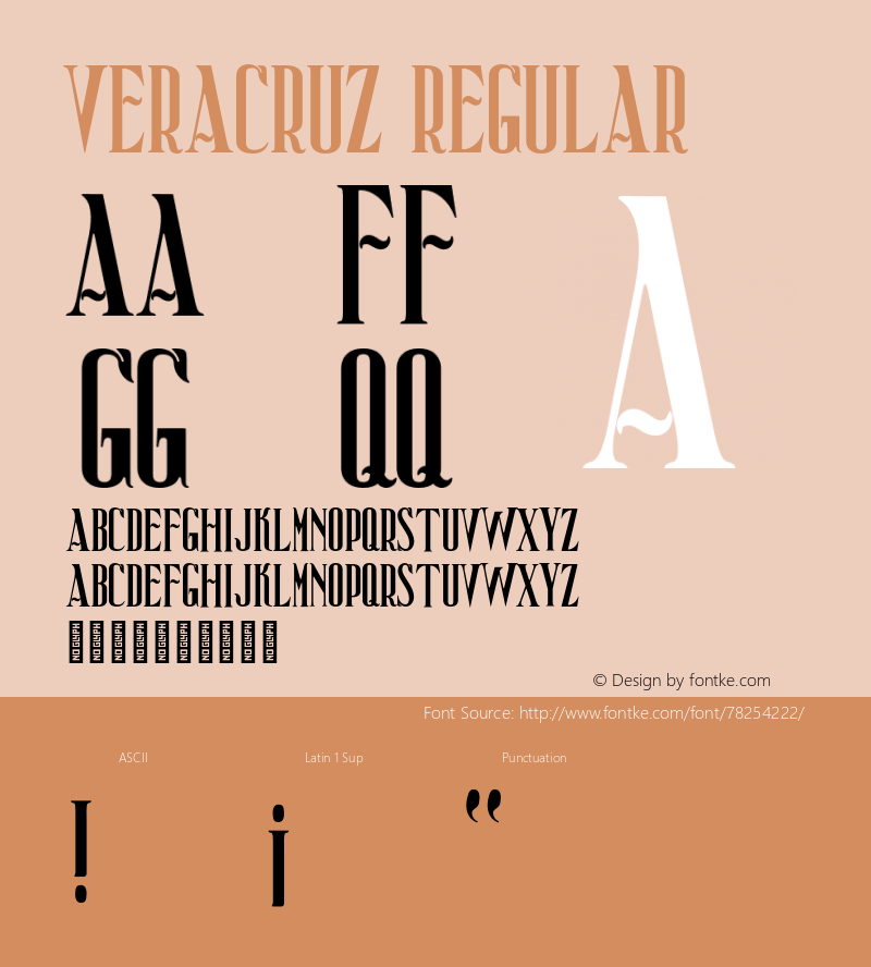 Veracruz Regular Version 1.003;hotconv 1.0.109;makeotfexe 2.5.65596 Font Sample