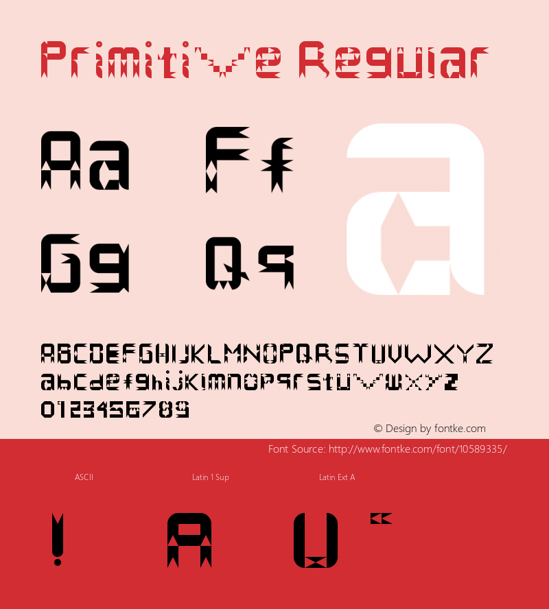Primitive Regular Version 1.0 Font Sample