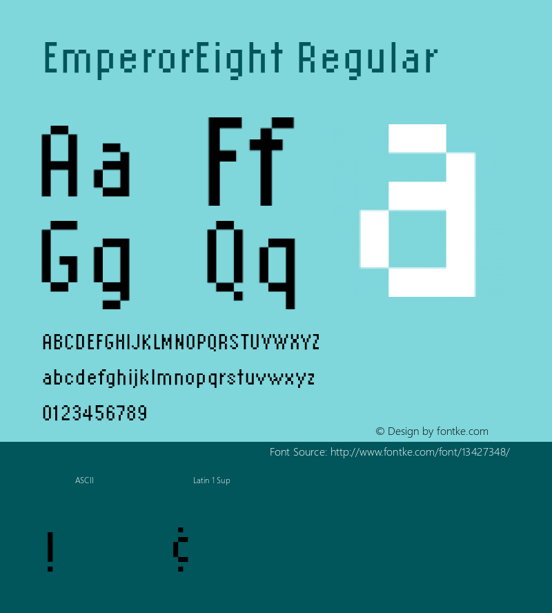 EmperorEight Regular 001.000 Font Sample