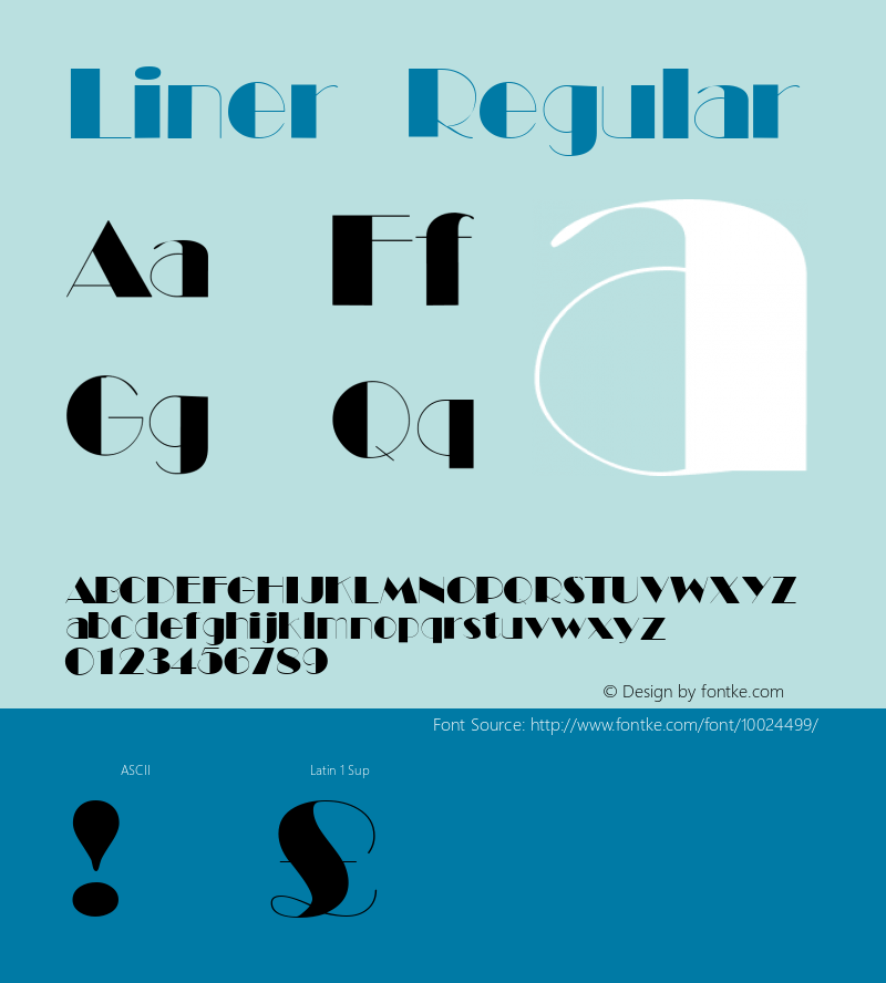 Liner Regular Unknown Font Sample