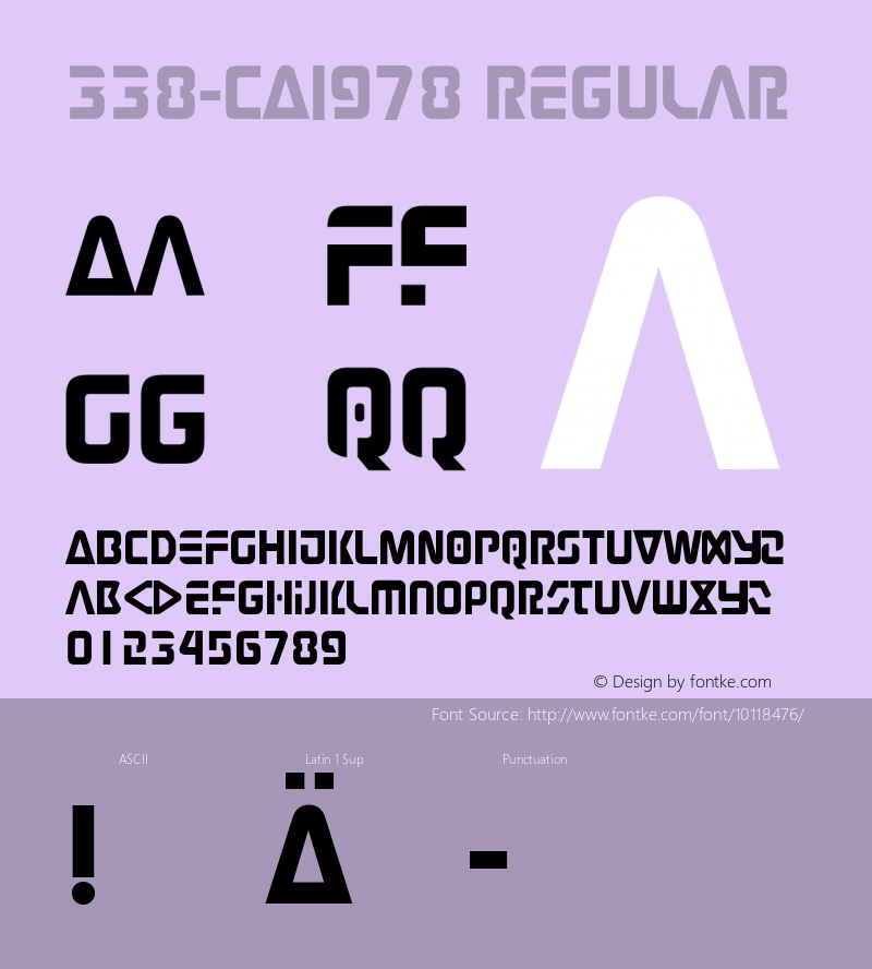 338-CAI978 Regular Version 1.00 May 6, 1996, initial release Font Sample