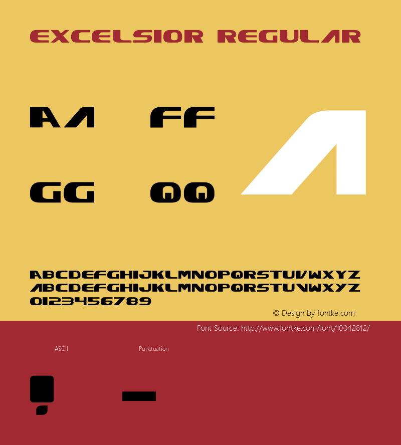 Excelsior Regular 1 Font Sample