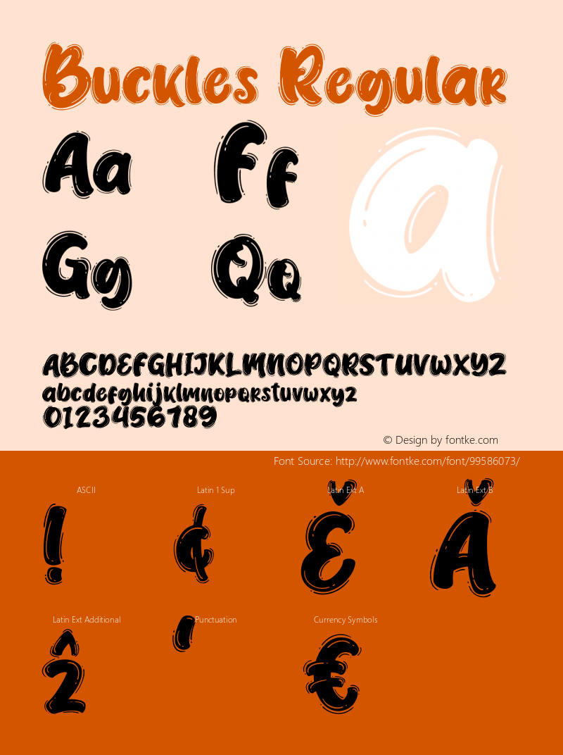 Buckles Version 1.005;Fontself Maker 3.5.4 Font Sample