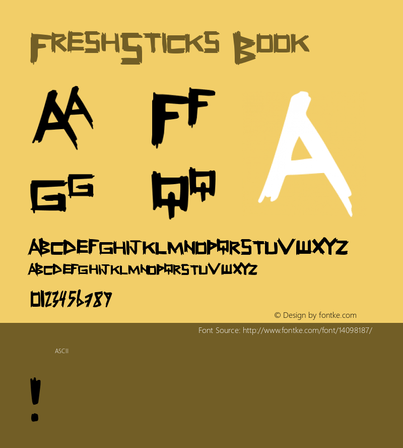 FreshSticks Book Version 1.00 July 3, 2012, i Font Sample