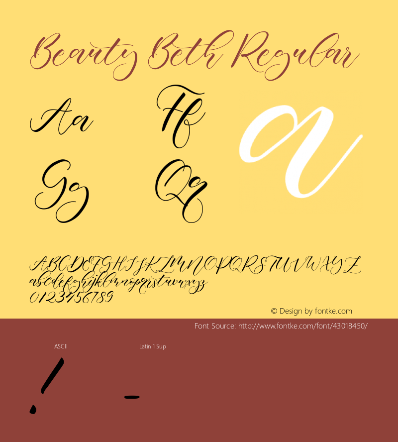 Beauty Beth Version 1.00;October 6, 2019;FontCreator 12.0.0.2545 64-bit Font Sample