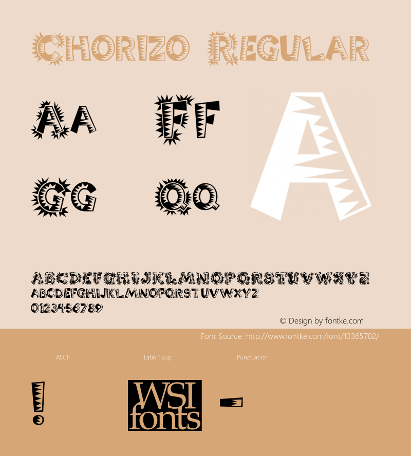 Chorizo Regular The IMSI MasterFonts Collection, tm 1995, 1996 IMSI (International Microcomputer Software Inc.) Font Sample