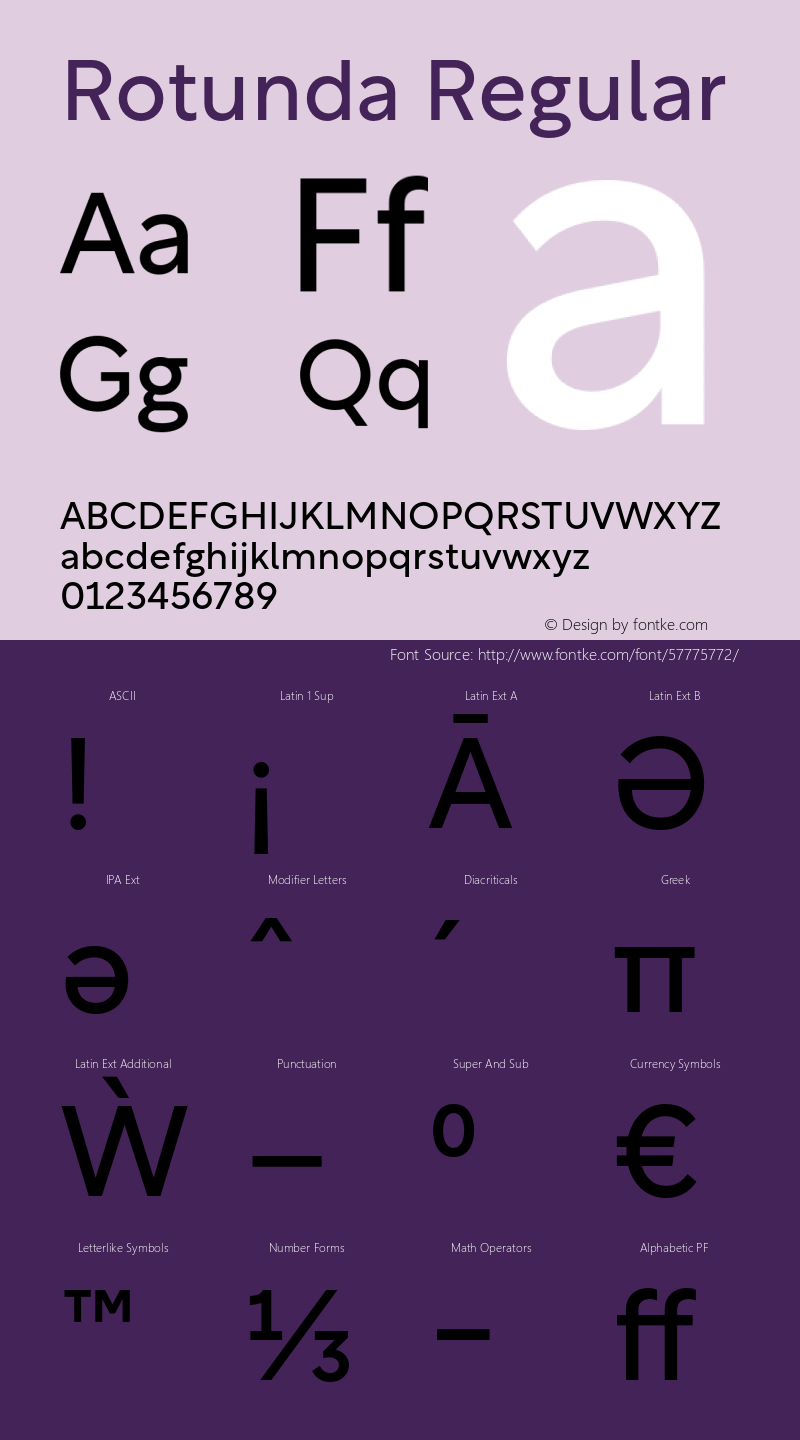 Rotunda-Regular 1.0 Font Sample