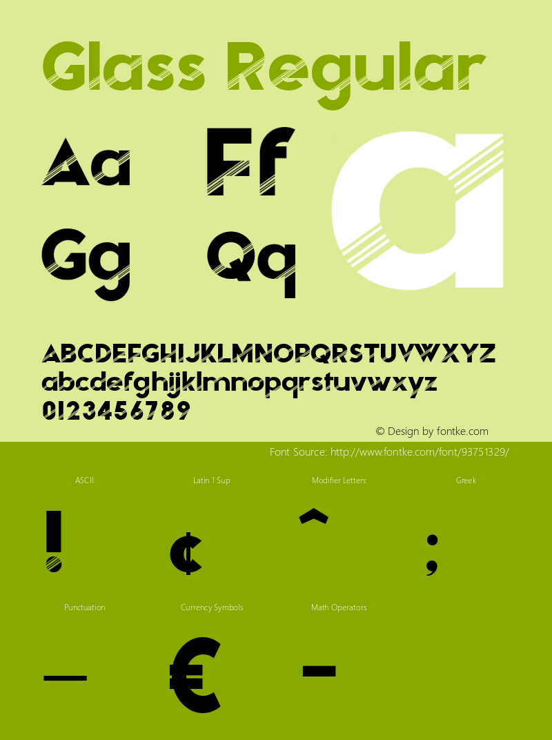 Glass Version 1.00;January 11, 2021;FontCreator 11.5.0.2422 64-bit Font Sample