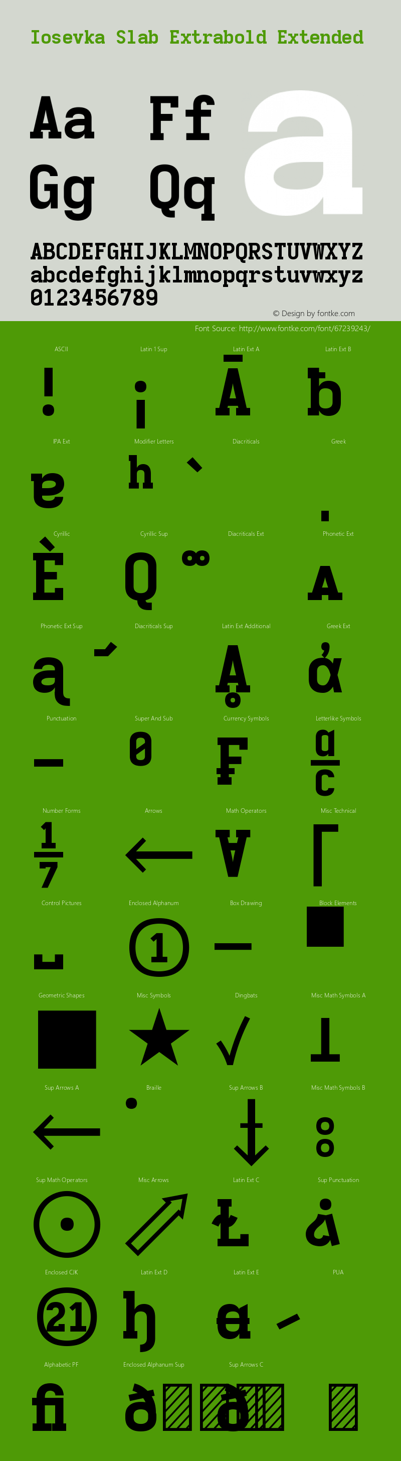 Iosevka Slab Extrabold Extended 3.0.0-rc.7 Font Sample