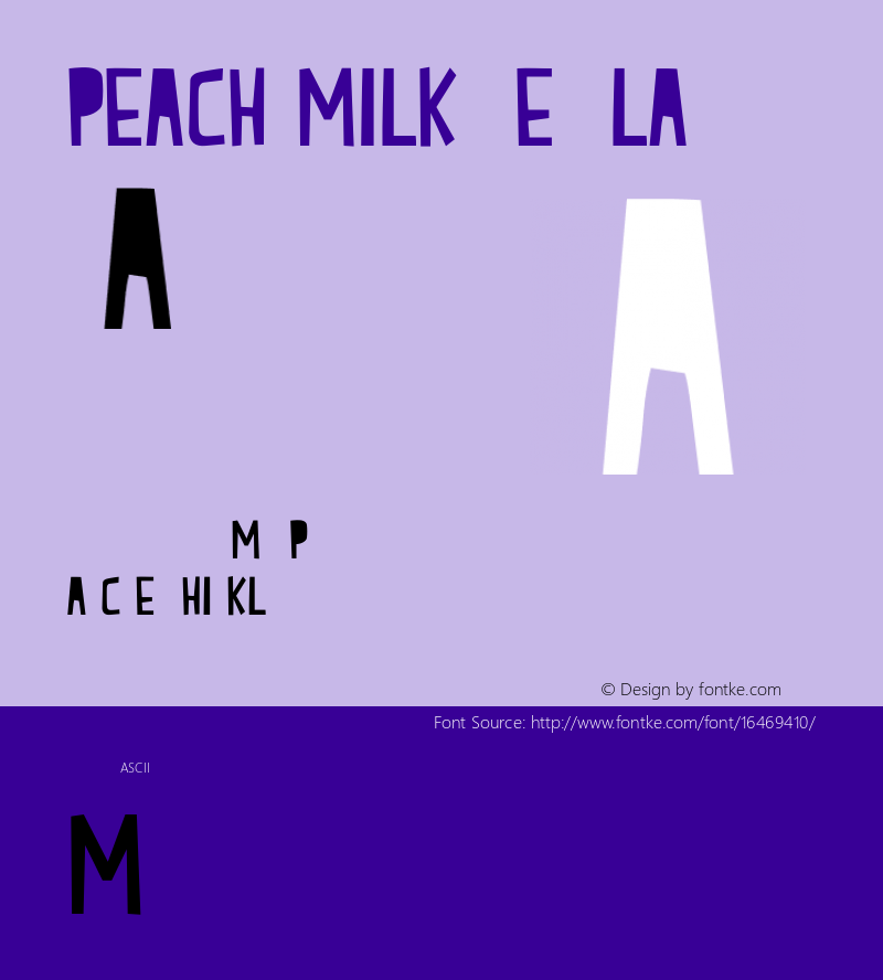 Peach Milk Regular Version 001.000 Font Sample