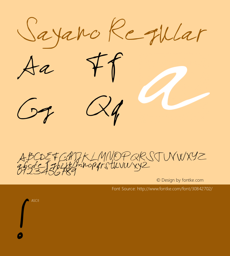 Sayano Version 001.007 Font Sample