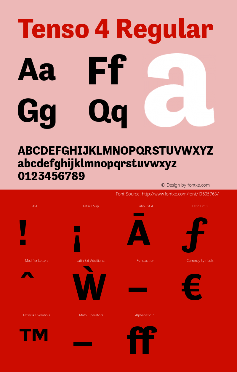 Tenso 4 Regular Version 1.035;com.myfonts.easy.exljbris.tenso.bold.wfkit2.version.41Ef Font Sample