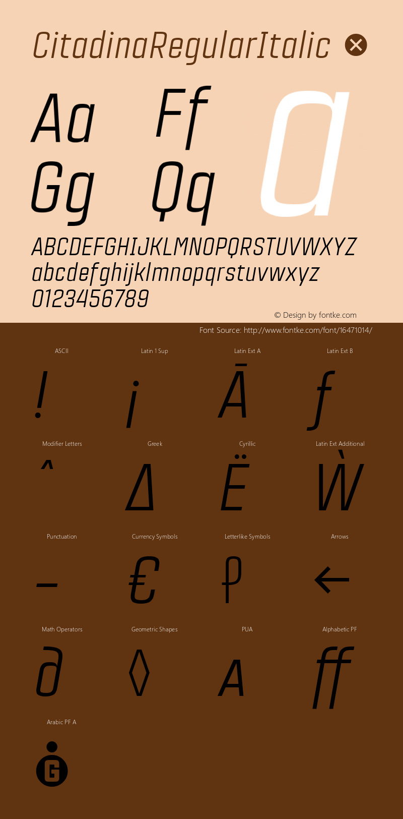 CitadinaRegularItalic ☞ Version 001.001 ;com.myfonts.easy.graviton.citadina.regular-italic.wfkit2.version.4Af3 Font Sample